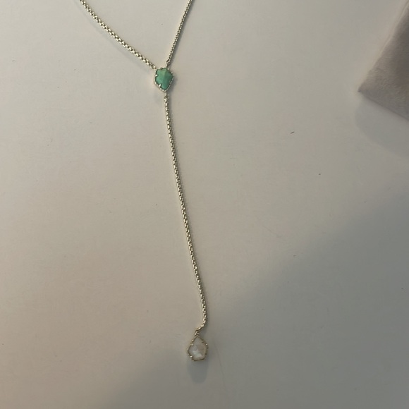 Kendra Scott Turquoise/White Long Dangle Necklace - Picture 2 of 6